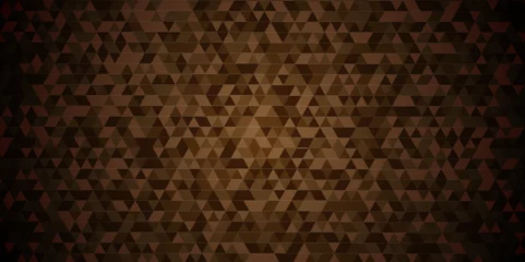 Foto op Aluminium Modern abstract wood and brown chain rough backdrop background. Abstract geometric pattern wood Polygon Mosaic triangle Background, business and corporate background. © MdLothfor