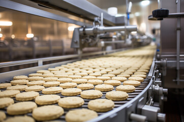 Making cookies in a factory