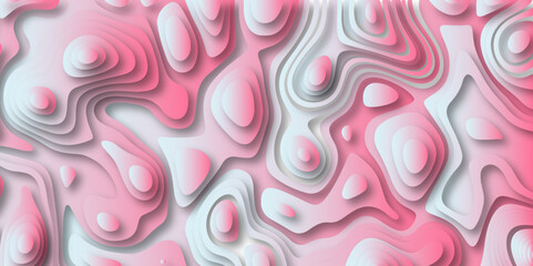 Abstract pink and grey layers Papercut style background. Abstract vector seamless pattern with shadows Beautiful abstract vector illustration. Modern background for website,business graphics design.