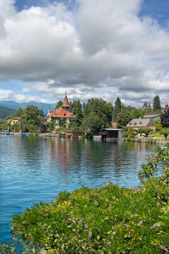 Village of Millstatt am See at Lake Millstaetter See,Carinthia,Austria