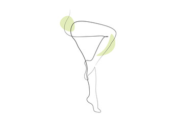 Female feet Continuous single line drawing. Isolated on white background vector illustration. Pro vector. 