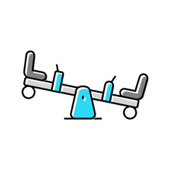 seesaw park outdoor kid play color icon vector. seesaw park outdoor kid play sign. isolated symbol illustration