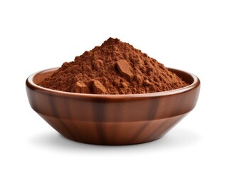 Cocoa powder isolated on white background 