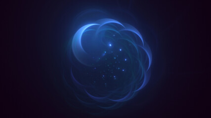 3D manual rendering abstract circle light background
