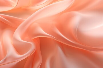 Vibrant neon peach fuzz color fabrics in different peach tonalities with movement in the style of rim light