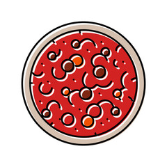 cranberry sauce autumn season color icon vector. cranberry sauce autumn season sign. isolated symbol illustration