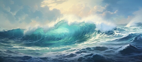 Boisterous sea waves