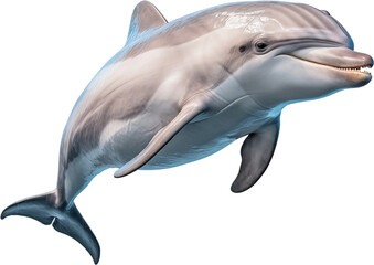 Picture of a dolphin isolated on transparent background, png