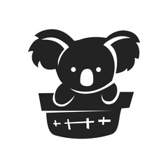 Koala Logo template Isolated. Brand Identity. Icon Abstract Vector graphic
