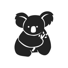 Koala Logo template Isolated. Brand Identity. Icon Abstract Vector graphic