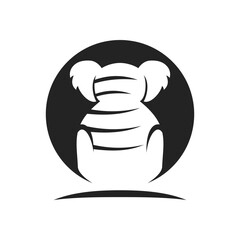 Koala Logo template Isolated. Brand Identity. Icon Abstract Vector graphic