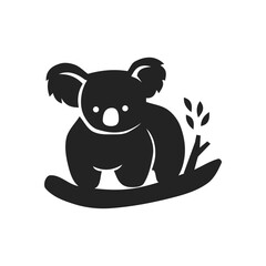 Koala Logo template Isolated. Brand Identity. Icon Abstract Vector graphic