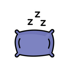 pillow icon with white background vector stock illustration