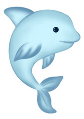 dolphin isolated on white