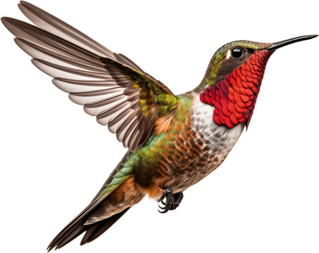 Picture of a hummingbird isolated on transparent background, png