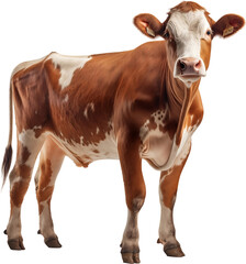 Picture of a cow isolated on transparent background, png