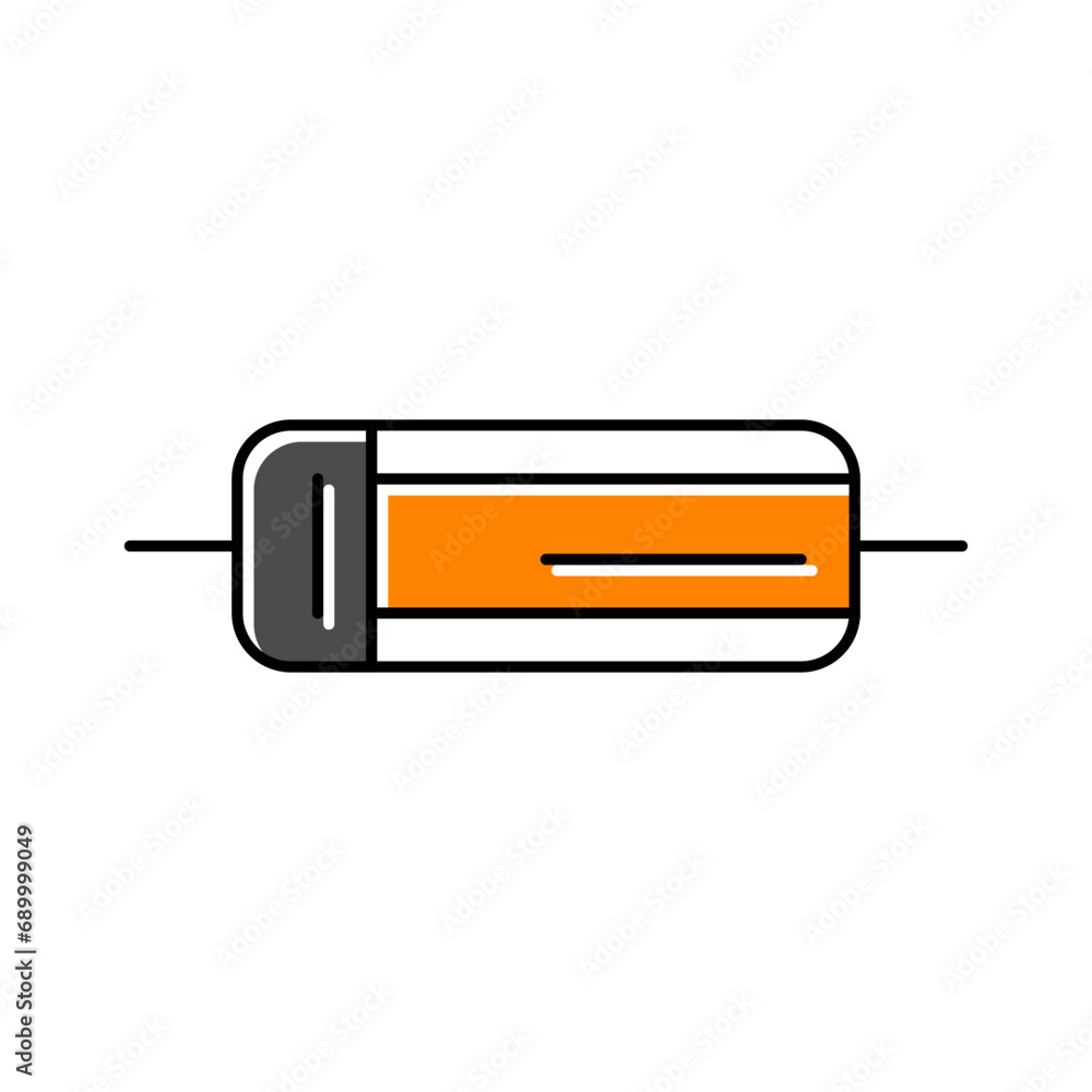 Poster diode electronic component color icon vector. diode electronic component sign. isolated symbol illus