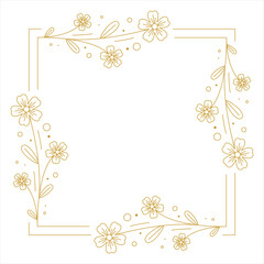 flower frame ornament collection set