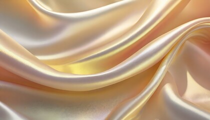 Obraz premium シルクの布の動きを思わせる滑らかなゴールドのAI画像