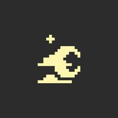 Obraz premium this is weather icon use one bit style in pixel art with simple color and black background ,this item good for presentations,stickers, icons, t shirt design,game asset,logo and your project.