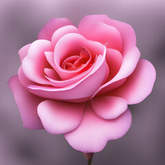 One pink rose, Generative Ai