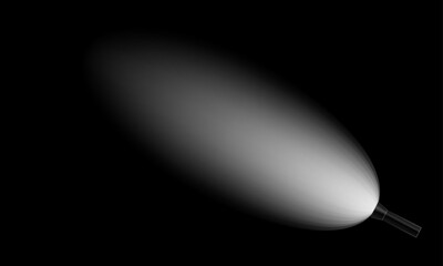 flashlight black background vector. spotlight ray on stage dark room. Light on blackout.