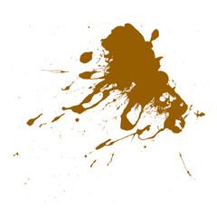 Coffee, chocolate, liquid stains isolated on a transparent background. Royalty high-quality free...