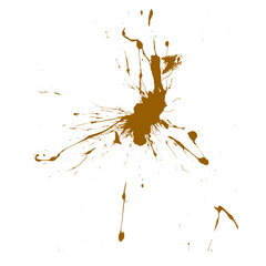 Coffee, chocolate, liquid stains isolated on a transparent background. Royalty high-quality free...