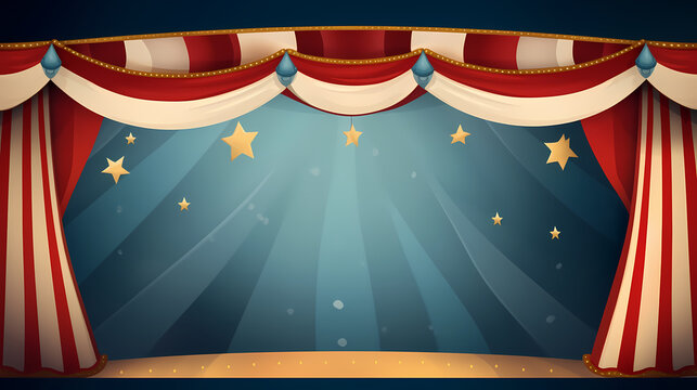 Circus frame background , circus tant background with copy space,PPT background
