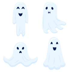 Four Ghosts with Different Expressions.