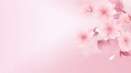 Fototapeta premium The floral wallpaper is a combination of light pink and white that is pleasing to the eye. There is a field for entering text.