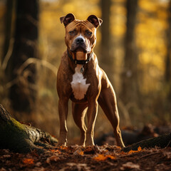 American Staffordshire Terrier Dog Breed - obrazy, fototapety, plakaty