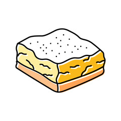 lemon bar food snack color icon vector. lemon bar food snack sign. isolated symbol illustration