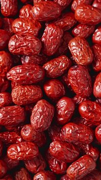 close up of jujube,dried red dates background.