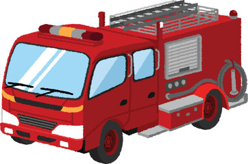 消防ポンプ車のイラスト