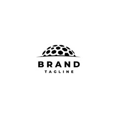 Modern Geometric Dome Logo Design. Geometry Shapes Form The Stadium Dome Logo Design.
