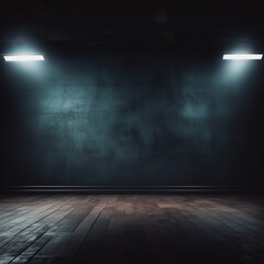 an empty space with a lamp and a light shining in the middle to place the object - created using AI