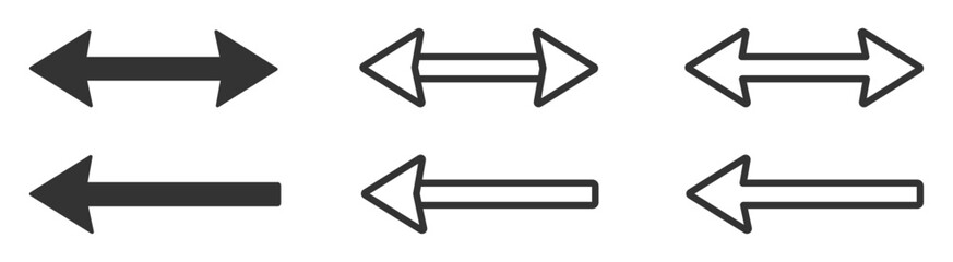 Double arrow flat graphic vector icons - obrazy, fototapety, plakaty