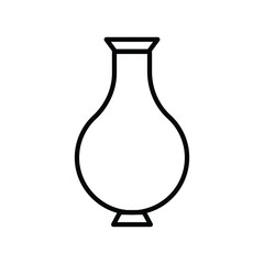 vase icon with white background vector stock illustration