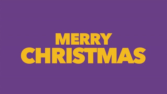 Modern Merry Christmas text on purple gradient, motion abstract minimalism, holidays and winter style background