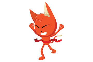 Cute Cat Character Design Illustration