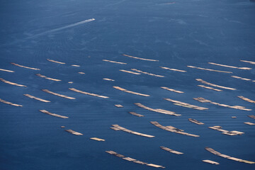 瀬戸内海の牡蠣筏