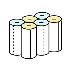 napkin roll paper towel color icon vector. napkin roll paper towel sign. isolated symbol illustration