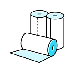 hygiene roll paper towel color icon vector. hygiene roll paper towel sign. isolated symbol illustration
