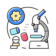 drug discovery development biomedical color icon vector. drug discovery development biomedical sign. isolated symbol illustration