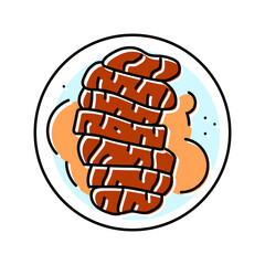 teriyaki chicken japanese food color icon vector. teriyaki chicken japanese food sign. isolated symbol illustration