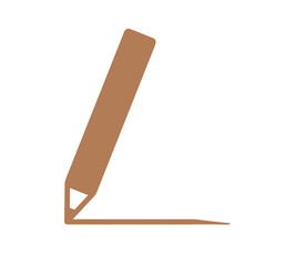 シンプルな茶色のペンと線