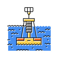 marine environmental monitoring color icon vector. marine environmental monitoring sign. isolated symbol illustration
