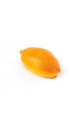 baked pie on a white background
