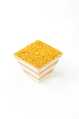 Sweet dessert on a white background
